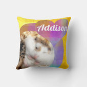 HammyVille – かわいいハムスターハートハギー乳母車 クッション (裏面)