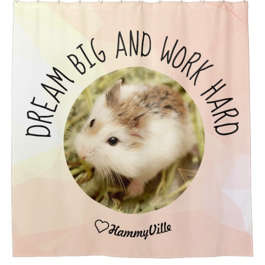 HammyVille – かわいいハムスター新鮮&スキキークリーン シャワーカーテン (正面)