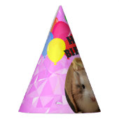 Hammyville – かわいいハムスター暗い赤紫色の宝石 パーティーハット (左)