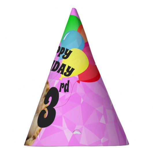 Hammyville – かわいいハムスター暗い赤紫色の宝石 パーティーハット (右)