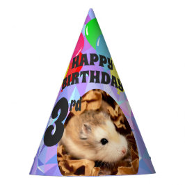 Hammyville – かわいいハムスター紫色の宝石 パーティーハット