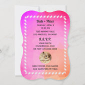 Hammyville – かわいいハムスター鮮やかパーソナライズ 招待状 (裏面)