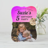 Hammyville – かわいいハムスター鮮やかパーソナライズ 招待状 (スタンド正面)