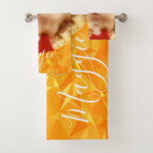 HammyVille – かわいいロボハムスターカスタマイズの名前 バスタオルセット (インサイチュ)