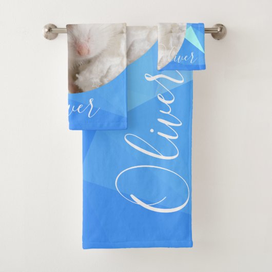 HammyVille – かわいいロボハムスターカスタマイズの名前 バスタオルセット (インサイチュ)