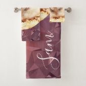 HammyVille – かわいいロボハムスターカスタマイズの名前 バスタオルセット (インサイチュ)