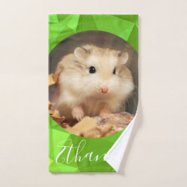 HammyVille – かわいいロボハムスターカスタマイズの名前 バスタオルセット