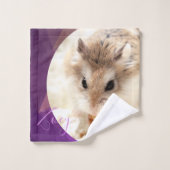 HammyVille – かわいいロボハムスターカスタマイズの名前 バスタオルセット (ウォッシュタオル)