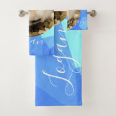 HammyVille – かわいいロボハムスターカスタマイズの名前 バスタオルセット (インサイチュ)