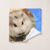 HammyVille – かわいいロボハムスターカスタマイズの名前 バスタオルセット (ウォッシュタオル)