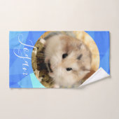 HammyVille – かわいいロボハムスターカスタマイズの名前 バスタオルセット (ハンドタオル)