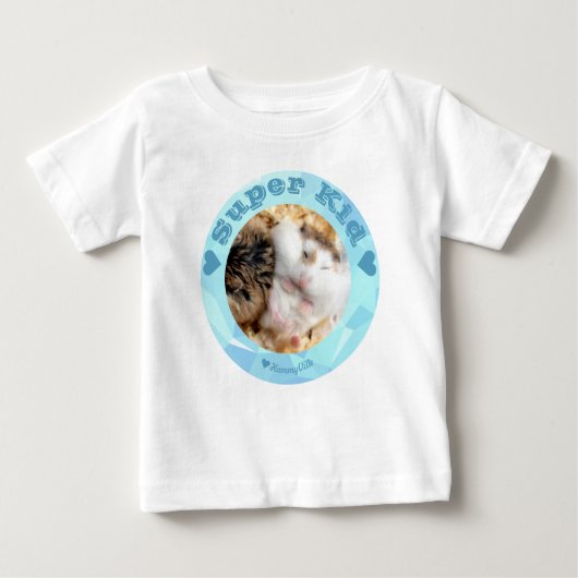 HammyVille – かわいい茶色のホワイトハムスター – すごい子供 ベビーTシャツ (正面)