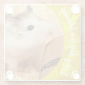 Hammyville – かわいいRobo Hamster ガラスコースター (裏面)