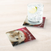 Hammyville – かわいいRobo Hamster ガラスコースター (アングル)