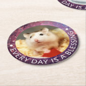 Hammyville – かわいいRobo Hamster ラウンドペーパーコースター (アングル)