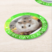 Hammyville – かわいいRobo Hamster ラウンドペーパーコースター (アングル)