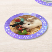 Hammyville – かわいいRobo Hamster ラウンドペーパーコースター (アングル)