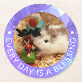 Hammyville – かわいいRobo Hamster ラウンドペーパーコースター