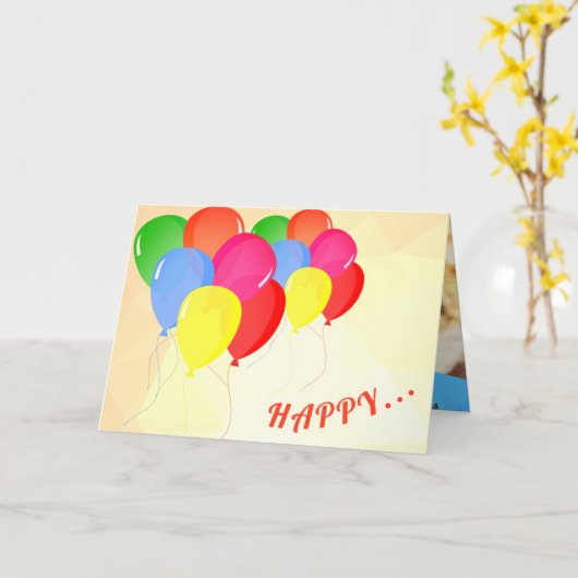 Hammyville -ハムスターの驚きのハッピーバースデーカード カード (黄色い花)