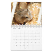 Hammyville -ライトおよび花柄 カレンダー (3月 2027)