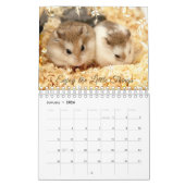 Hammyville -ライトおよび花柄 カレンダー (1月 2026)