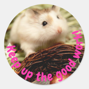 Hammyville – 可愛い保Hamster Up Good Work ラウンドシール