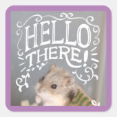 Hammyville - Hamster Hello There スクエアシール (正面)