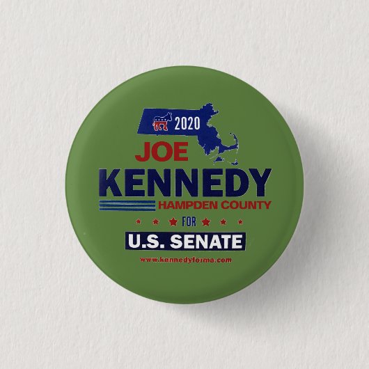 Hampden County for Joe Kennedy 2020 缶バッジ (正面)