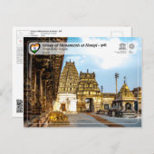 Hampiのモニュメントのグループ – Virupaksha Temple ポストカード (正面/裏面)