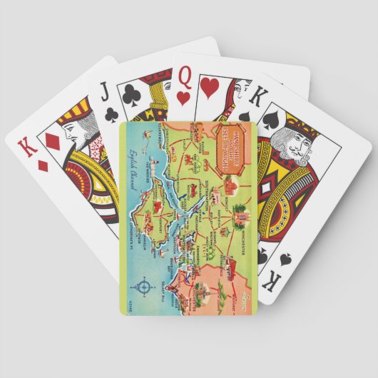 Hampshire & Isle of Wight Map Playing Cards トランプ (裏面)