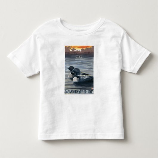 HampshireCommonの新しい水潜り鳥 トドラーTシャツ (正面)