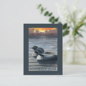 HampshireCommonの新しい水潜り鳥 ポストカード (スタンド正面)