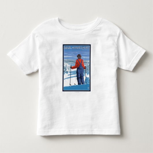 HampshireSkierの新しい敬服の念に満ちた眺め トドラーTシャツ (正面)