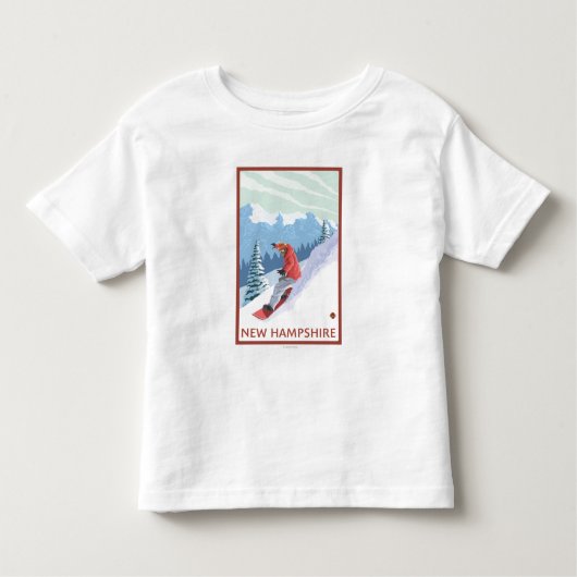 HampshireSnowboarder新しい場面 トドラーTシャツ (正面)