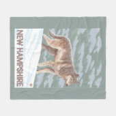 HampshireWolf新しい場面 フリースブランケット (正面(横))