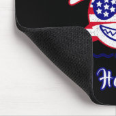 Hampton Beach New Hampshire Patriotic Usa Flag Whi マウスパッド (コーナー)