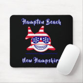 Hampton Beach New Hampshire Patriotic Usa Flag Whi マウスパッド (マウス)