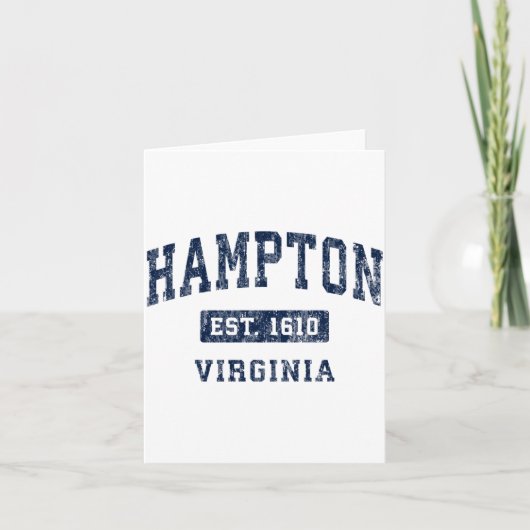 Hampton Virginia Va Vintage Established Srts Desig カード (正面)