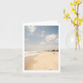 Hamptonsのビーチのメッセージカード カード (黄色い花)