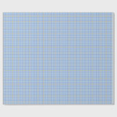 Hamptons Blue Plaid Coastal Gift Wrap ラッピングペーパー (フラット)