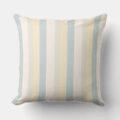 Hamptons Coastal Stripe Throw Pillow クッション (正面)