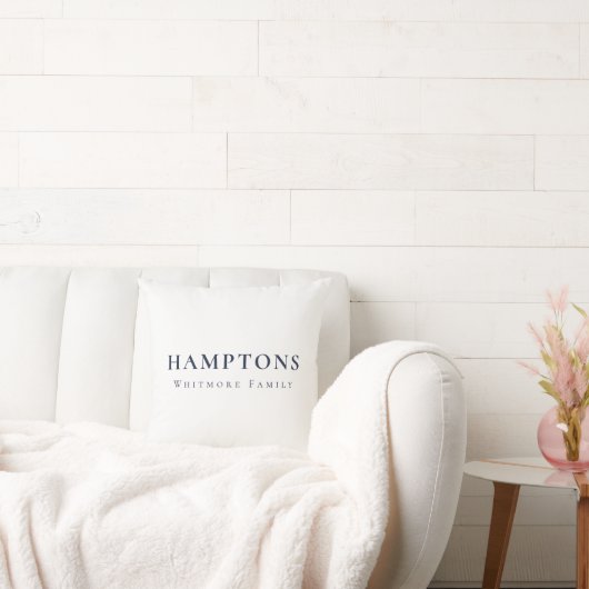 Hamptons Personalized Preppy Custom Text  クッション (ソファ)