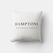 Hamptons Personalized Preppy Custom Text  クッション (正面)