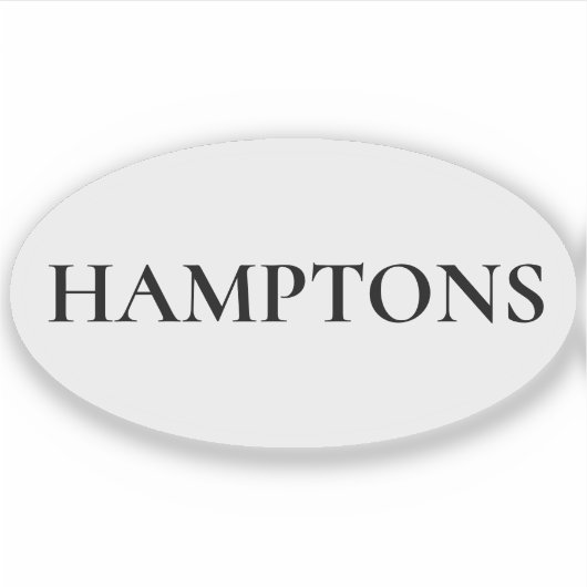 Hamptons Preppy Coastal Custom-Cut Vinyl Sticker シール (正面)