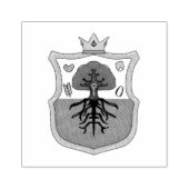 Ham's Land's family crest, shield pattern tree ラバースタンプ (インプリント)