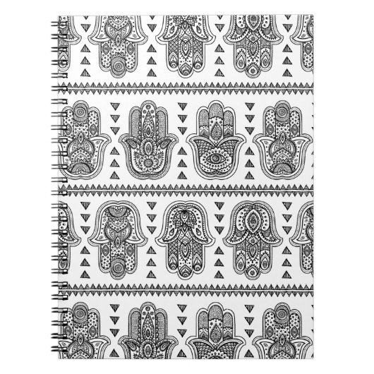 Hamsaのインドの手描きの落書き ノートブック (正面)