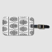 Hamsaのインドの手描きの落書き ラゲッジタグ (正面横)