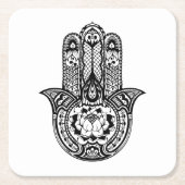 Hamsaの刺激を受けたな記号 スクエアペーパーコースター (正面)