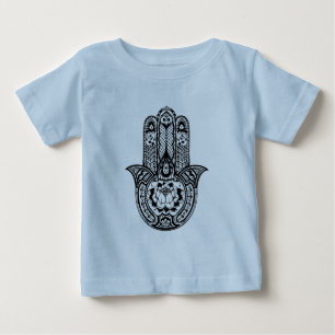 Hamsaの刺激を受けたな記号 ベビーTシャツ