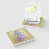 Hamsaの芸術の石のコースター ストーンコースター (横)